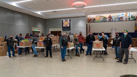 More than 6,200 food items were collected by IBEW for the Boy Scouts annual food drive